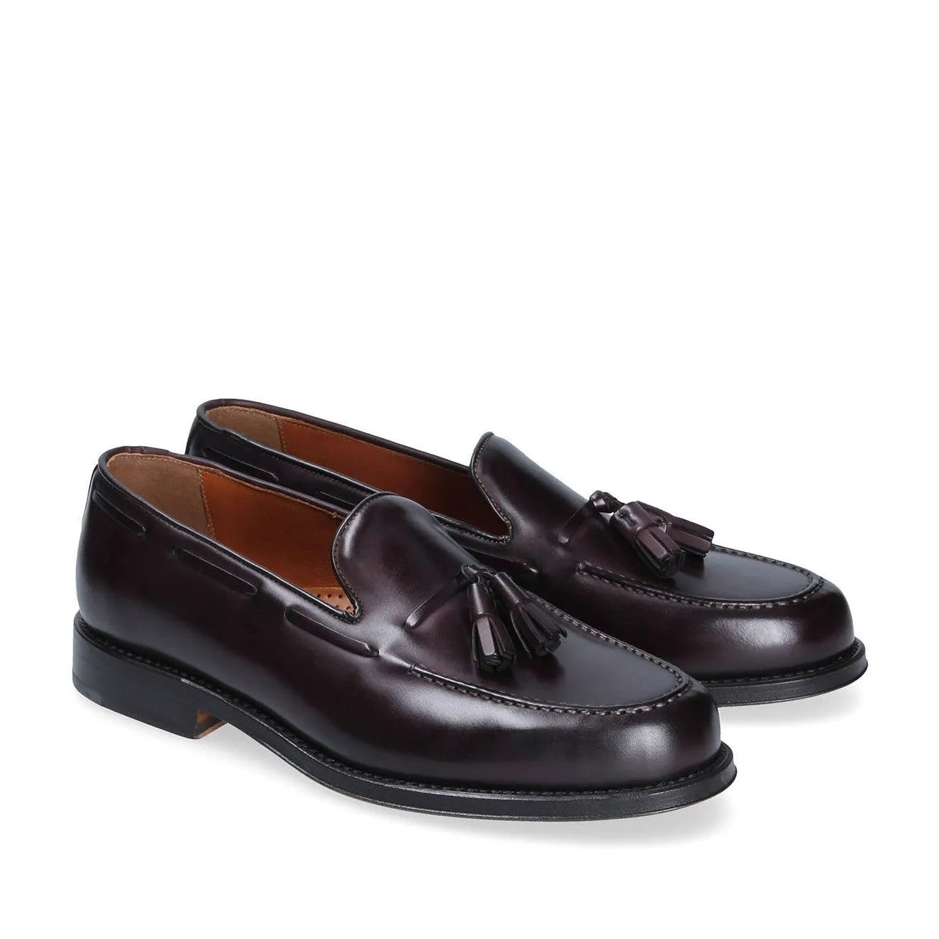 Franceschetti Brighton Men's Shoes Calf-Skin Leather Tassels Loafers (FCCT1028)