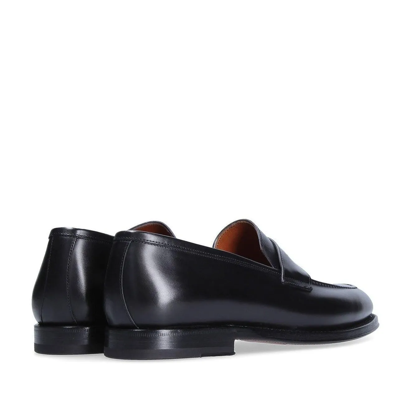 Franceschetti Eric Men's Shoes Black Calf-Skin Leather Penny Loafers (FCCT1019)