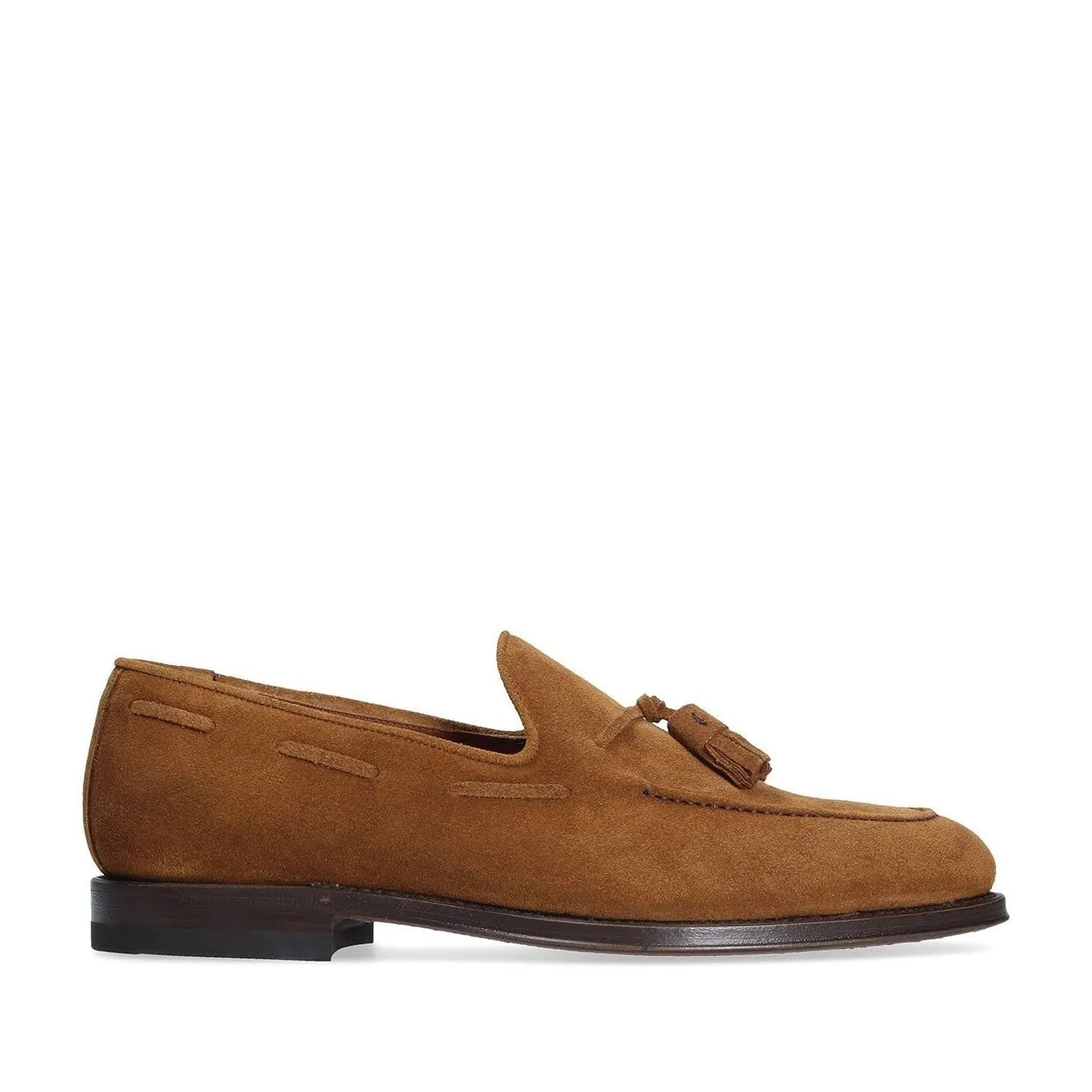 Franceschetti Oliver Men's Shoes Tobacco Suede Leather Tassels Loafers (FCCT1015)