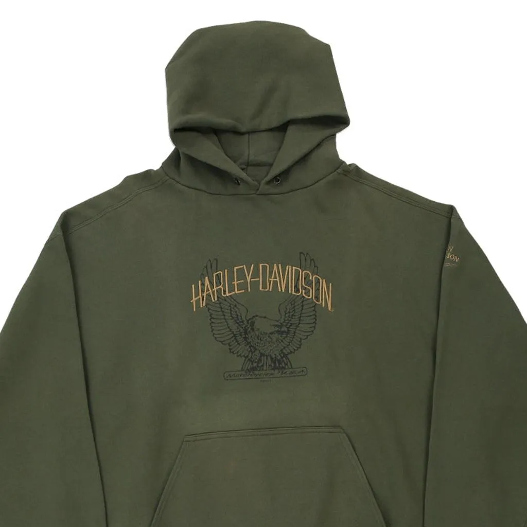 Harley Davidson Hoodie - 4XL Khaki Cotton Blend