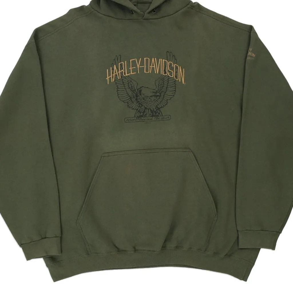 Harley Davidson Hoodie - 4XL Khaki Cotton Blend