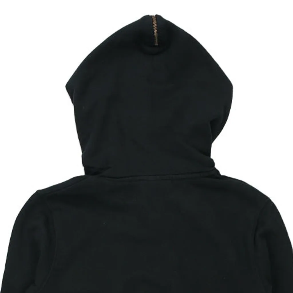 Harley Davidson Spellout Hoodie - Medium Black Cotton Blend