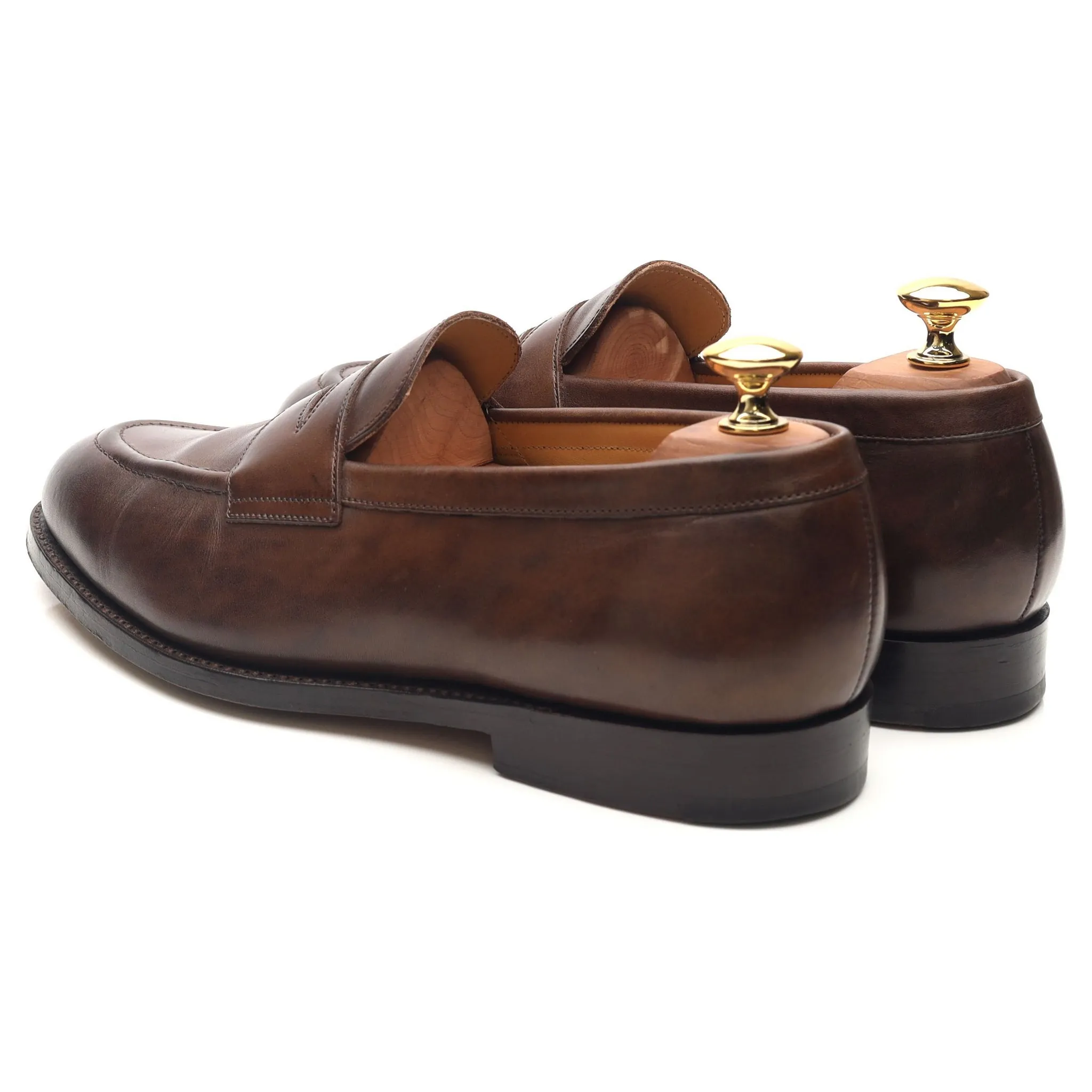 'Harvard' Dark Brown Leather Loafers UK 6.5