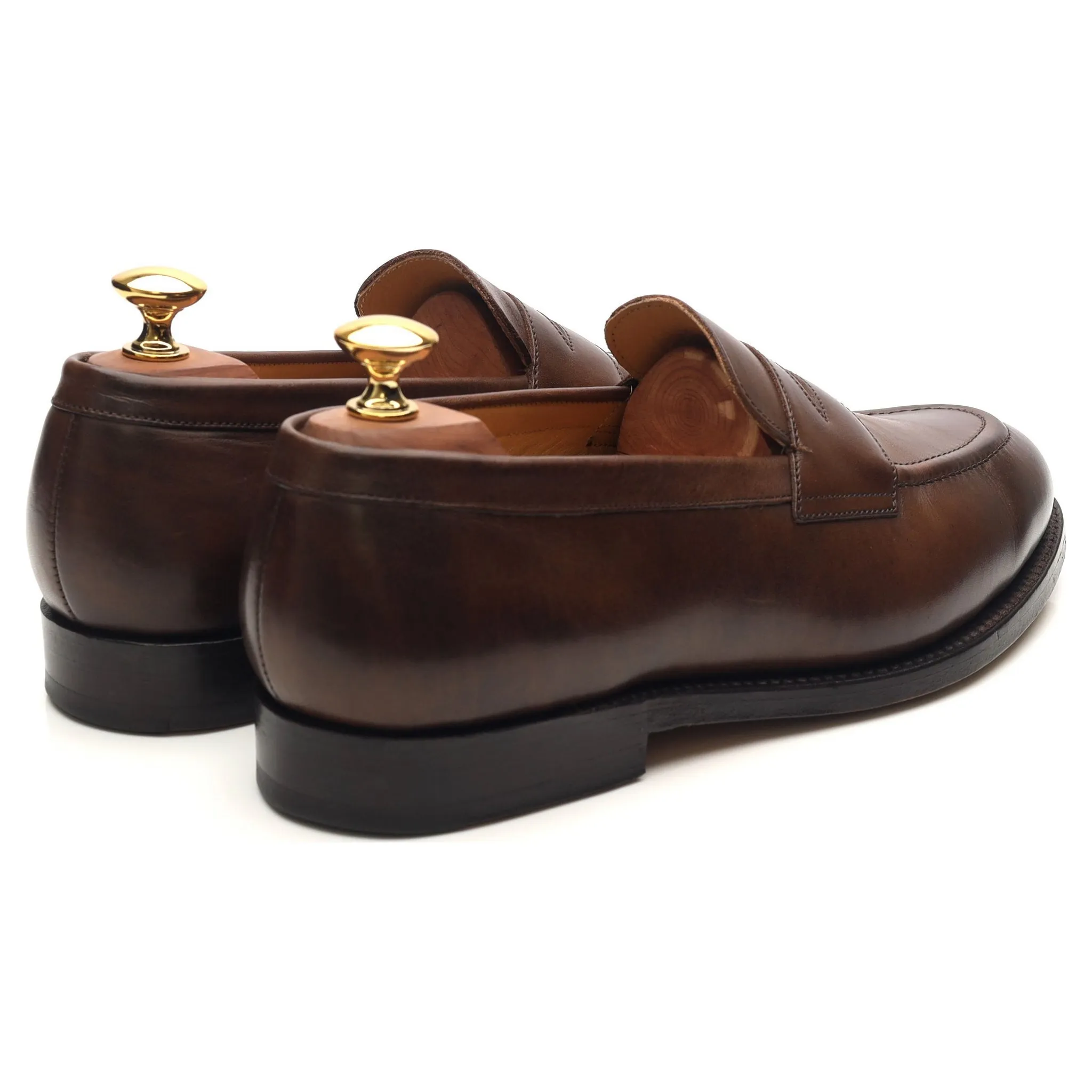 'Harvard' Dark Brown Leather Loafers UK 6.5