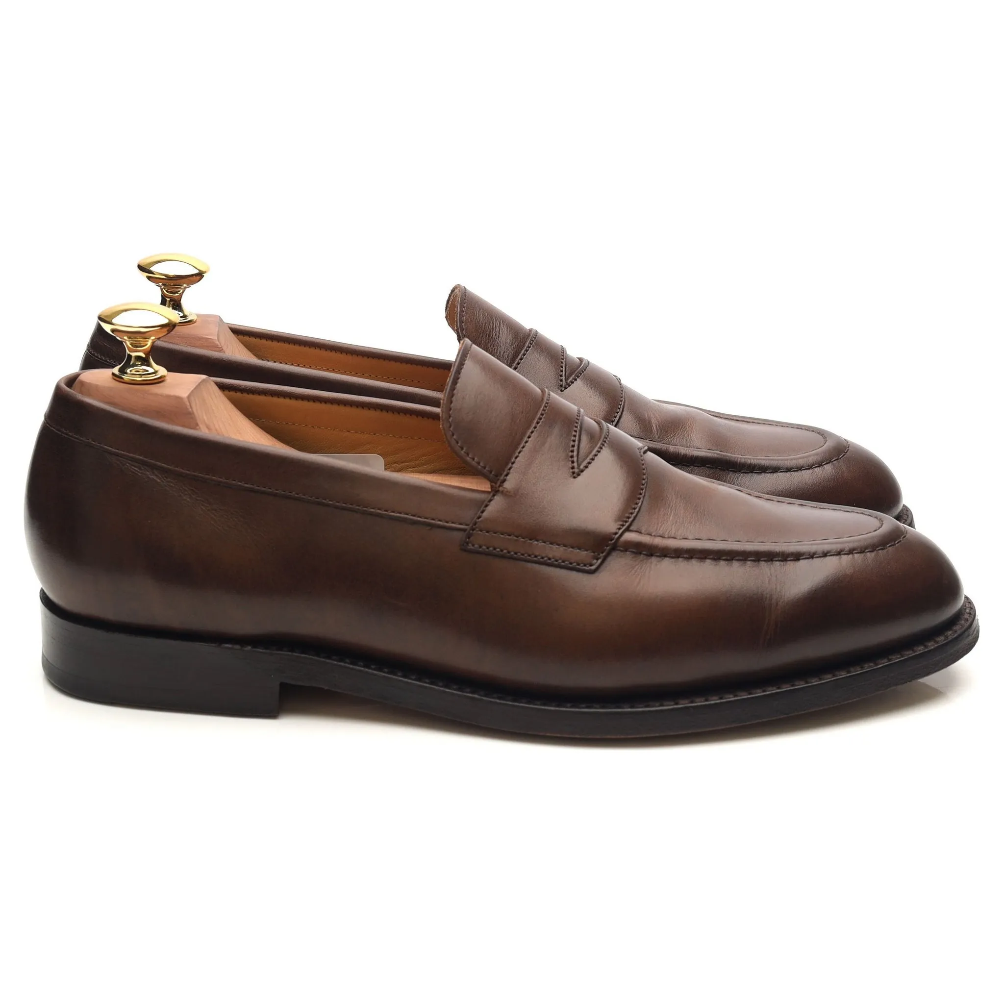 'Harvard' Dark Brown Leather Loafers UK 6.5