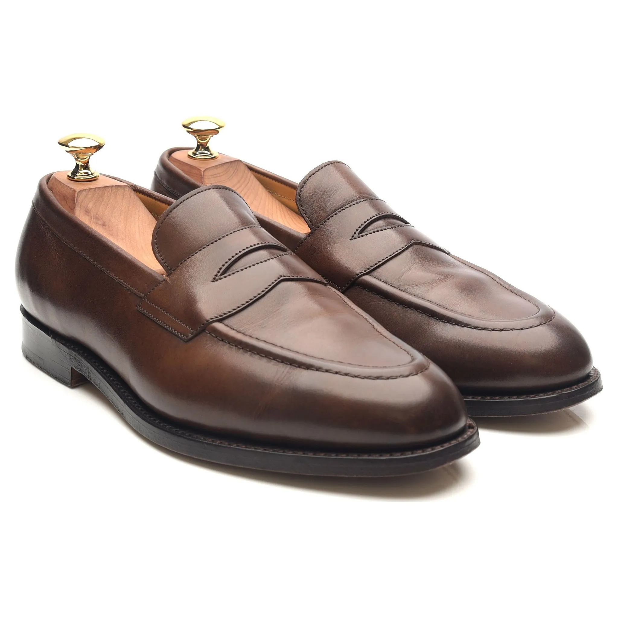 'Harvard' Dark Brown Leather Loafers UK 6.5