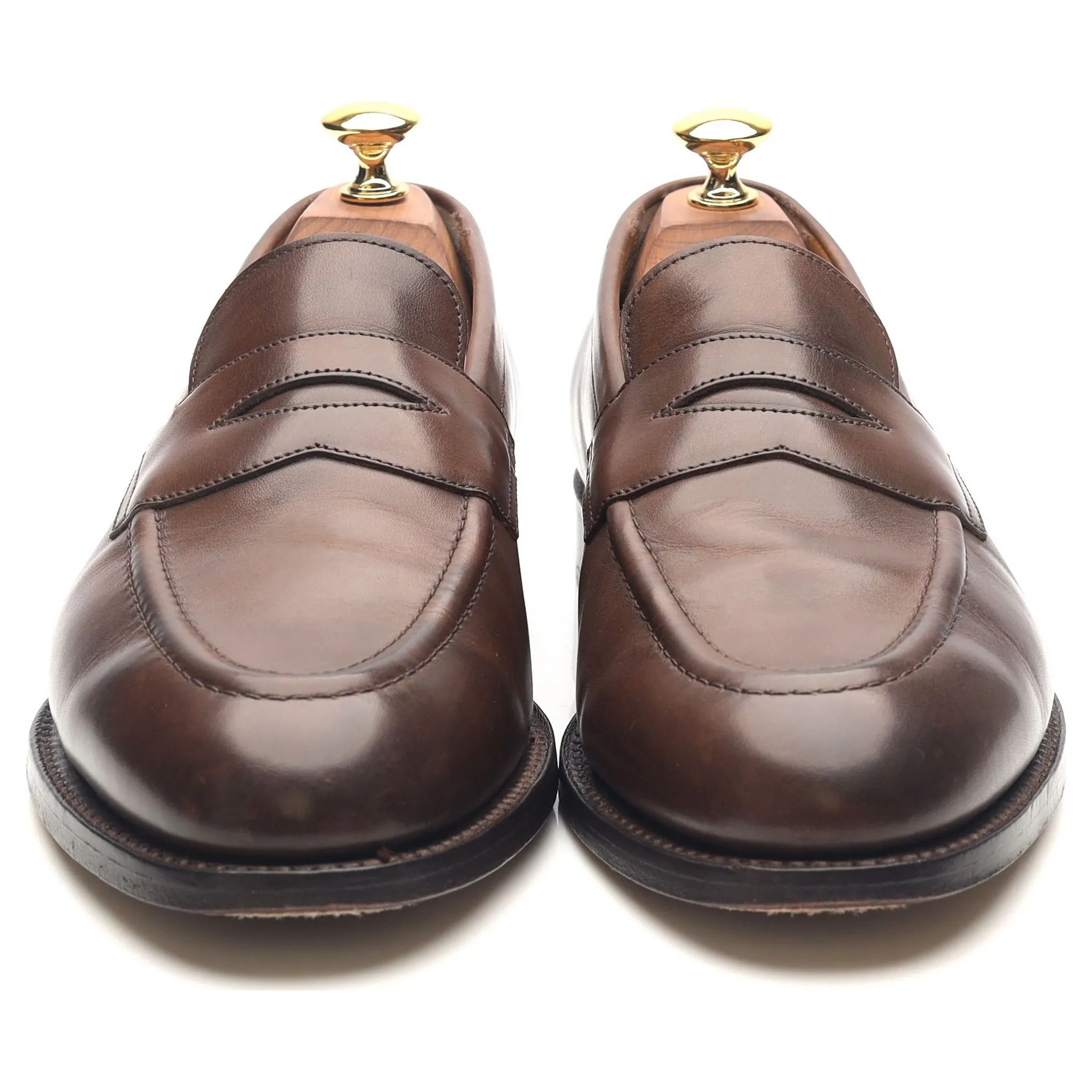 'Harvard' Dark Brown Leather Loafers UK 6.5