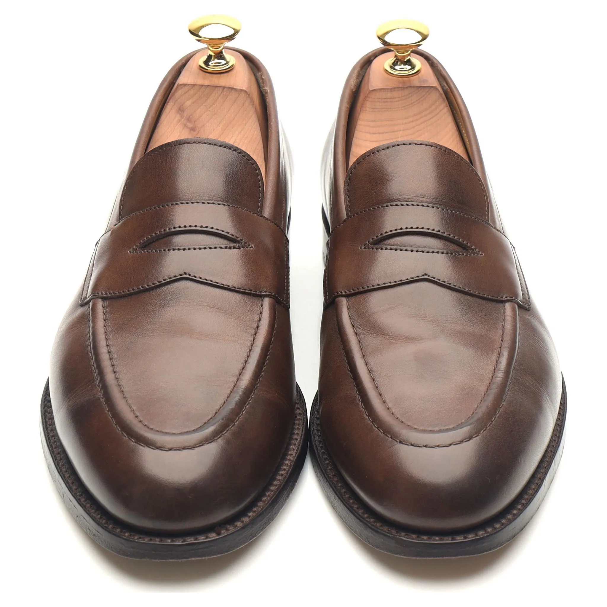 'Harvard' Dark Brown Leather Loafers UK 6.5