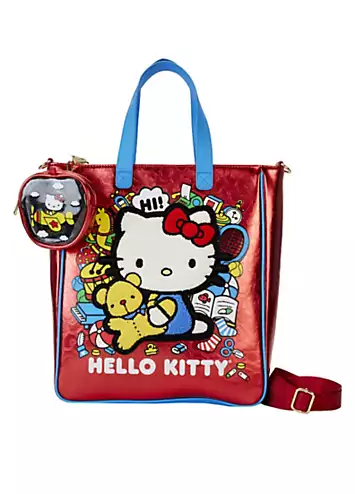 Hello Kitty 50th Anniversary Classic Metallic Tote With Coin Bag by Loungefly | Look Again