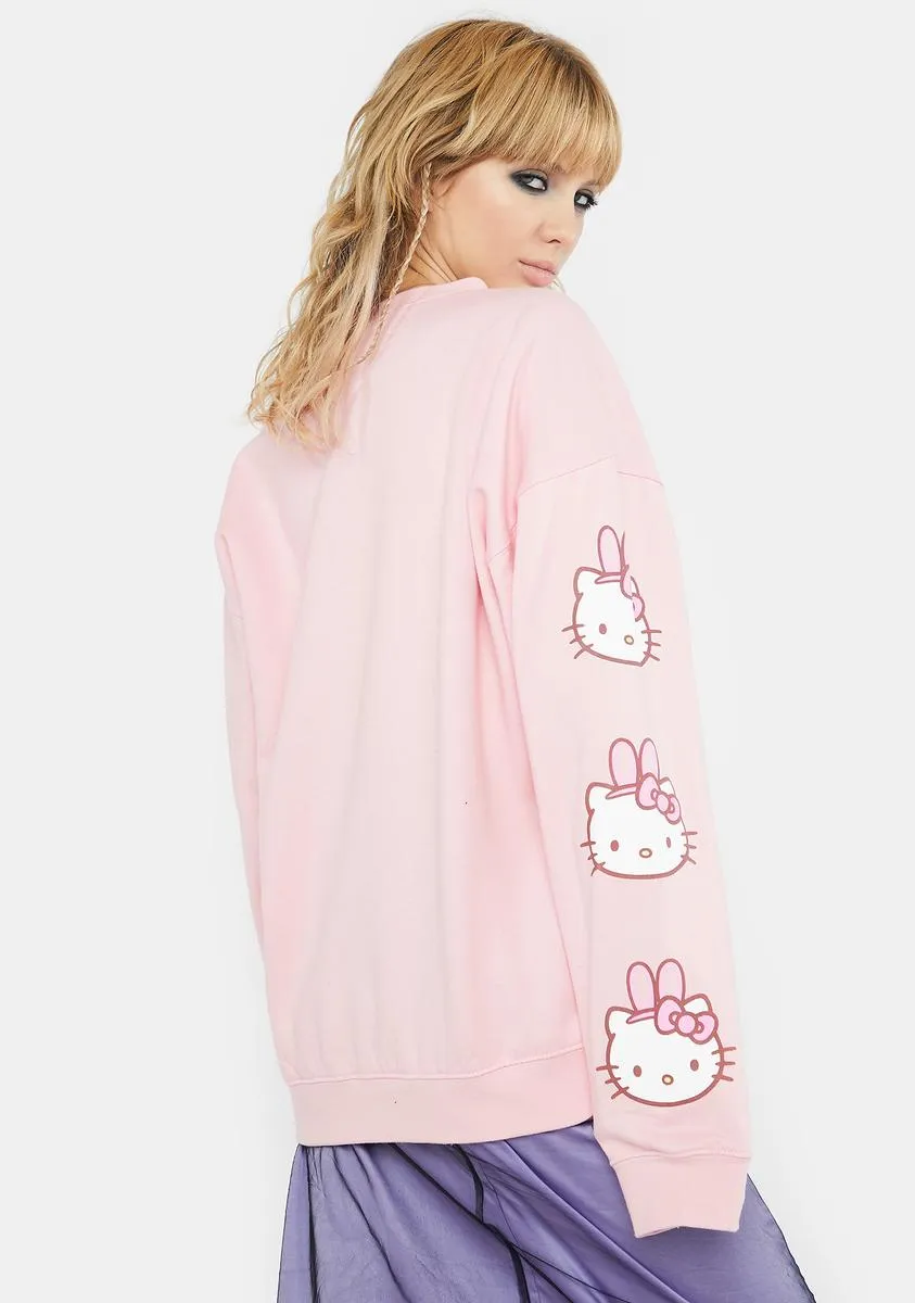 Hello Kitty Bunny Crewneck Sweatshirt-