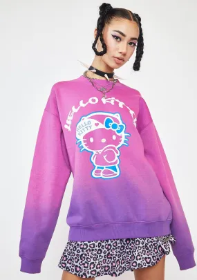 Hello Kitty Ombre Tie Dye Sweatshirt-