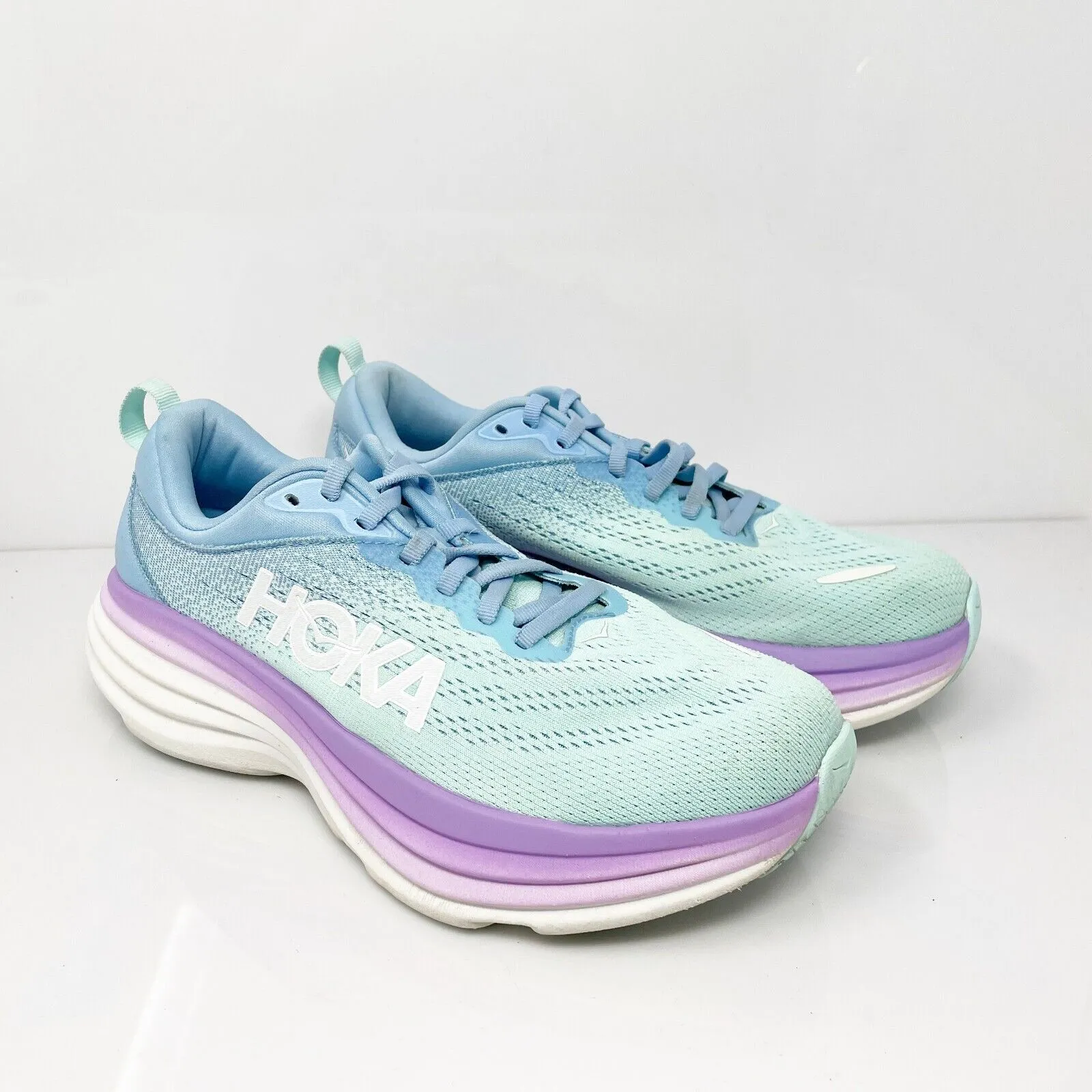 Hoka One One Womens Bondi 8 1127954 ABSO Blue Running Shoes Sneakers Size 8 D