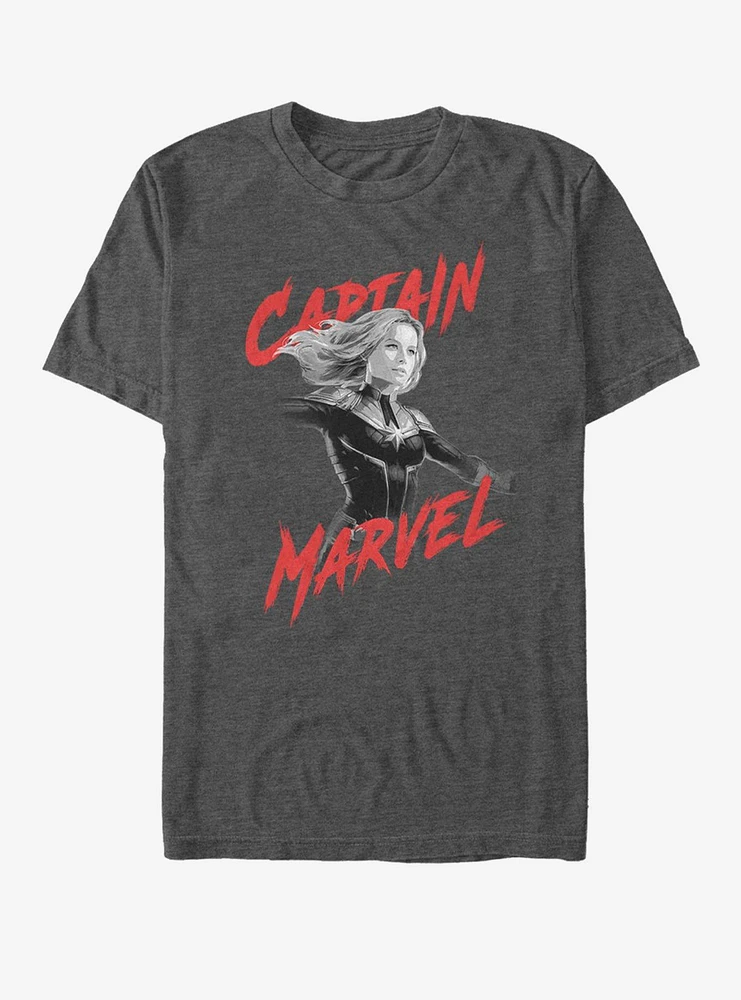 Hot Topic Marvel Avengers: Endgame High Contrast Captain T-Shirt