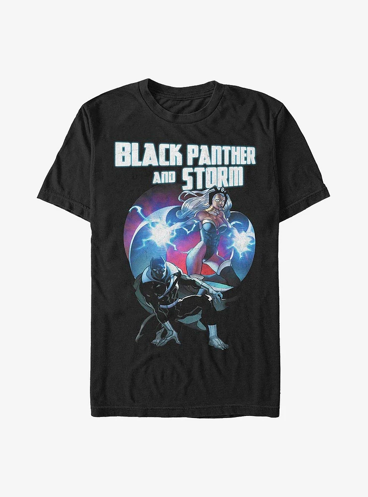 Hot Topic Marvel Black Panther Hero Couple Heart T-Shirt