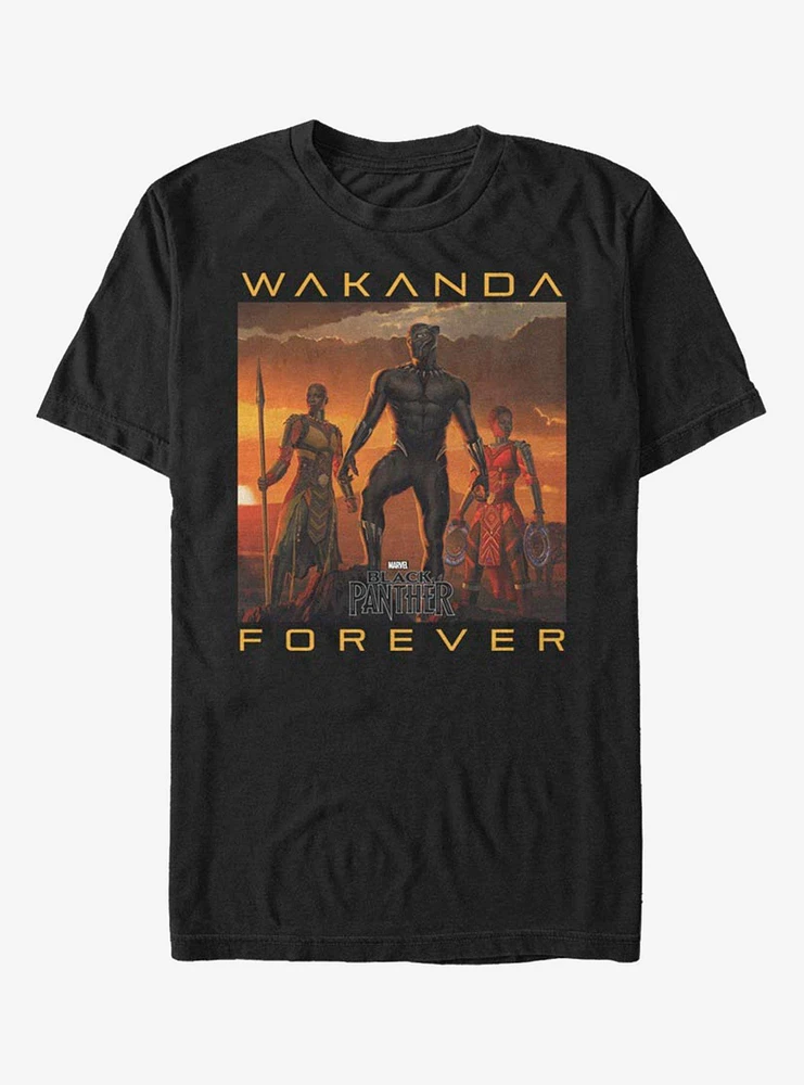 Hot Topic Marvel Black Panther Wakanda Forever T-Shirt