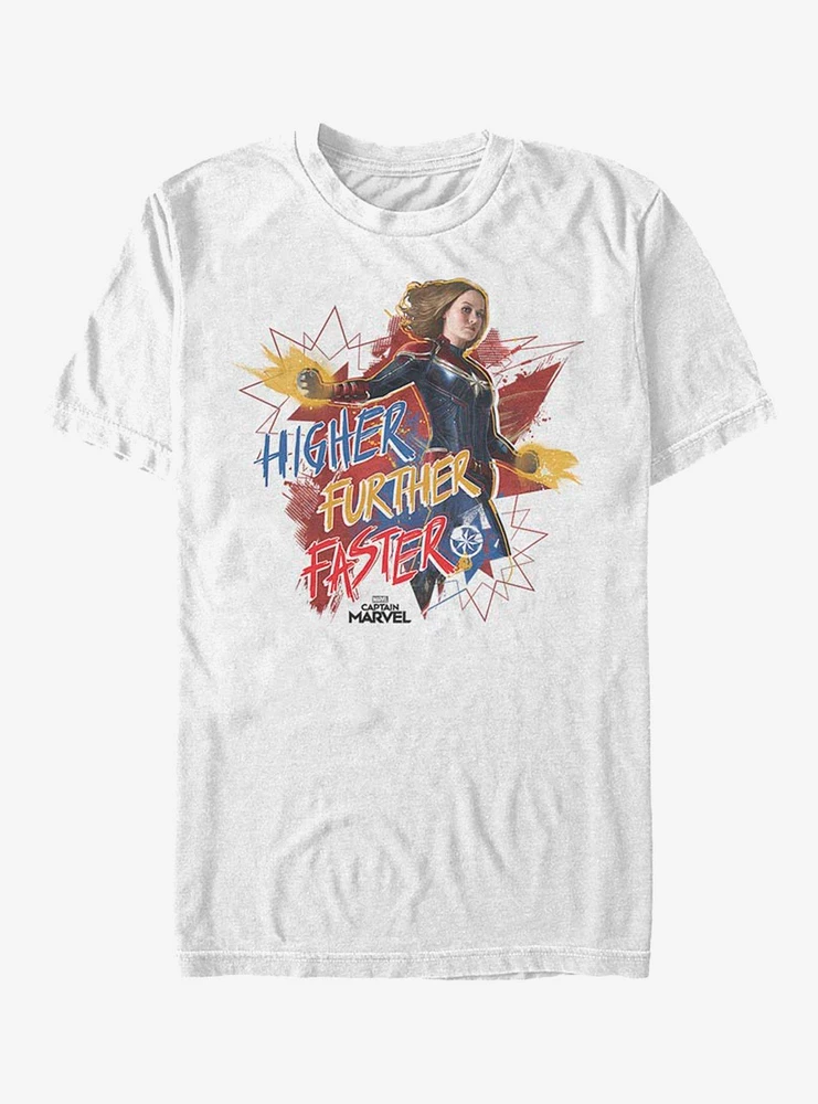 Hot Topic Marvel Captain Fighter Faster T-Shirt