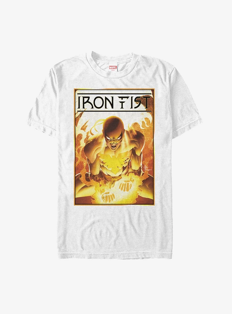 Hot Topic Marvel Iron Fist Flames T-Shirt