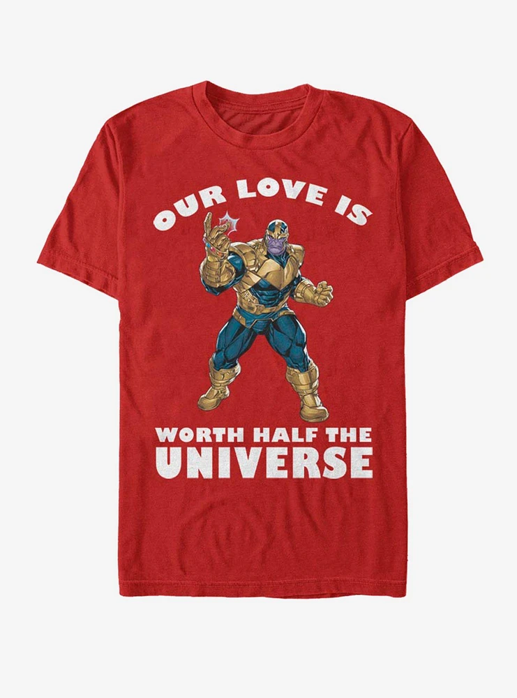 Hot Topic Marvel Thanos Universal Love Valentine T-Shirt