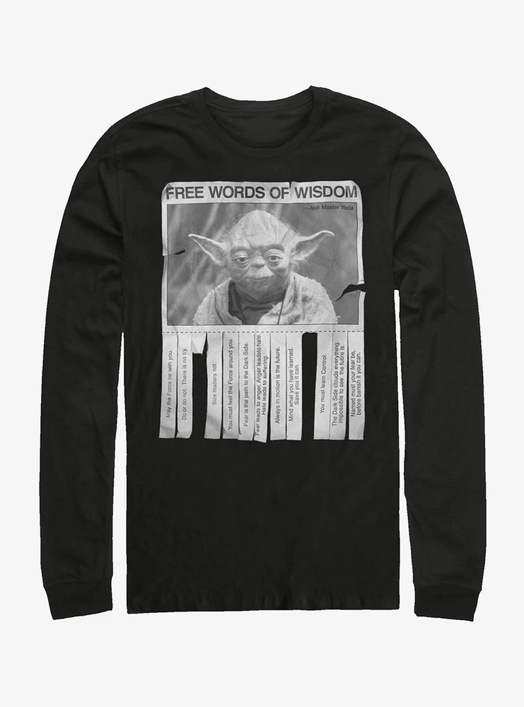 Hot Topic Star Wars Words of Wisdom Long-Sleeve T-Shirt