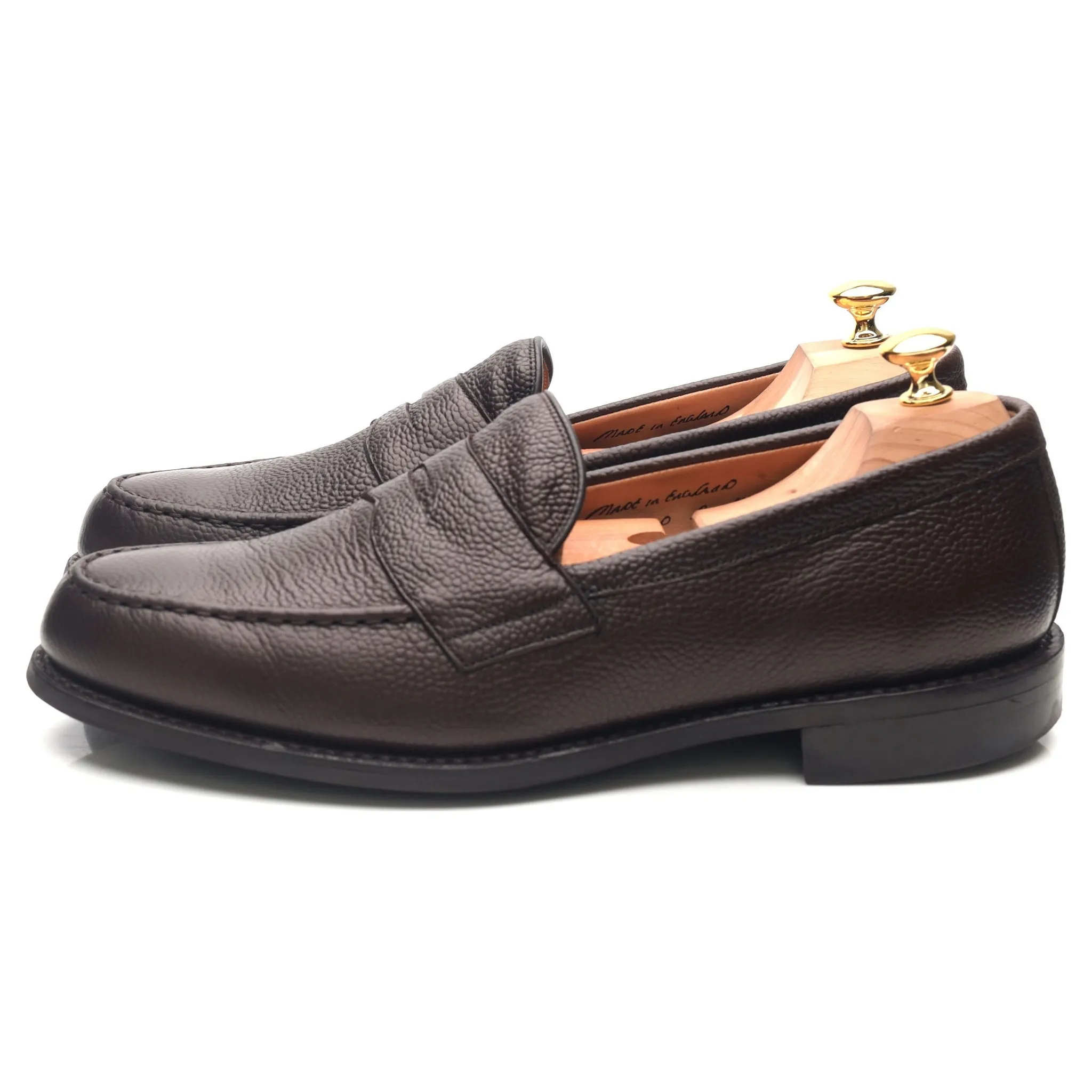 'Howard' Dark Brown Leather Loafers UK 11 F