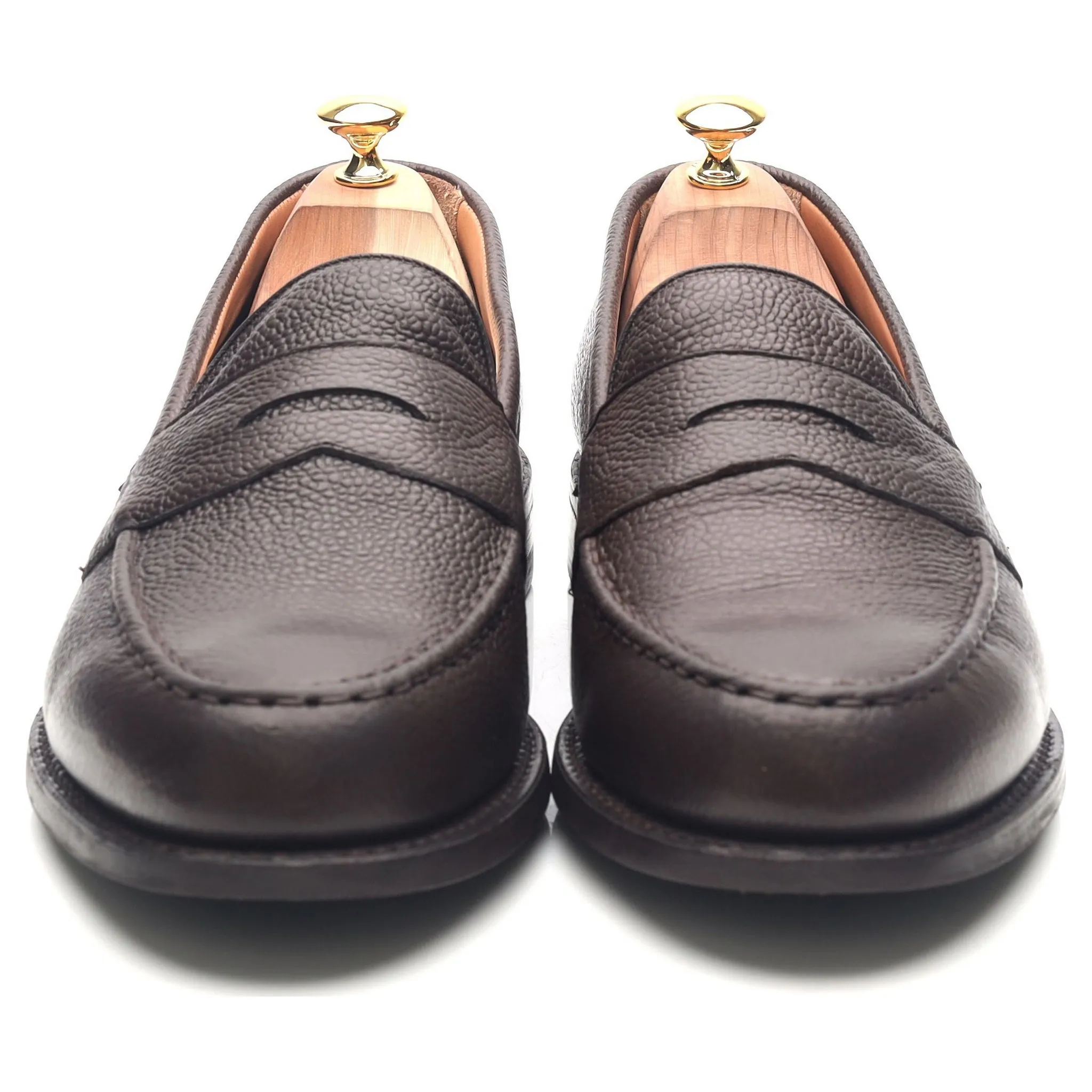 'Howard' Dark Brown Leather Loafers UK 11 F