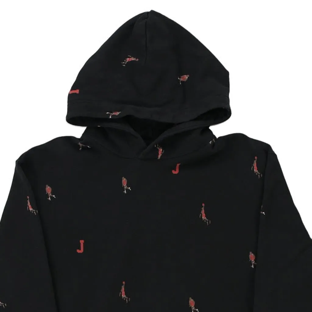 Jordan Graphic Hoodie - Small Black Cotton Blend