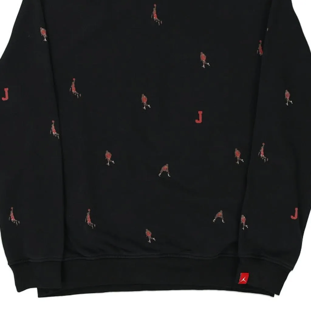 Jordan Graphic Hoodie - Small Black Cotton Blend