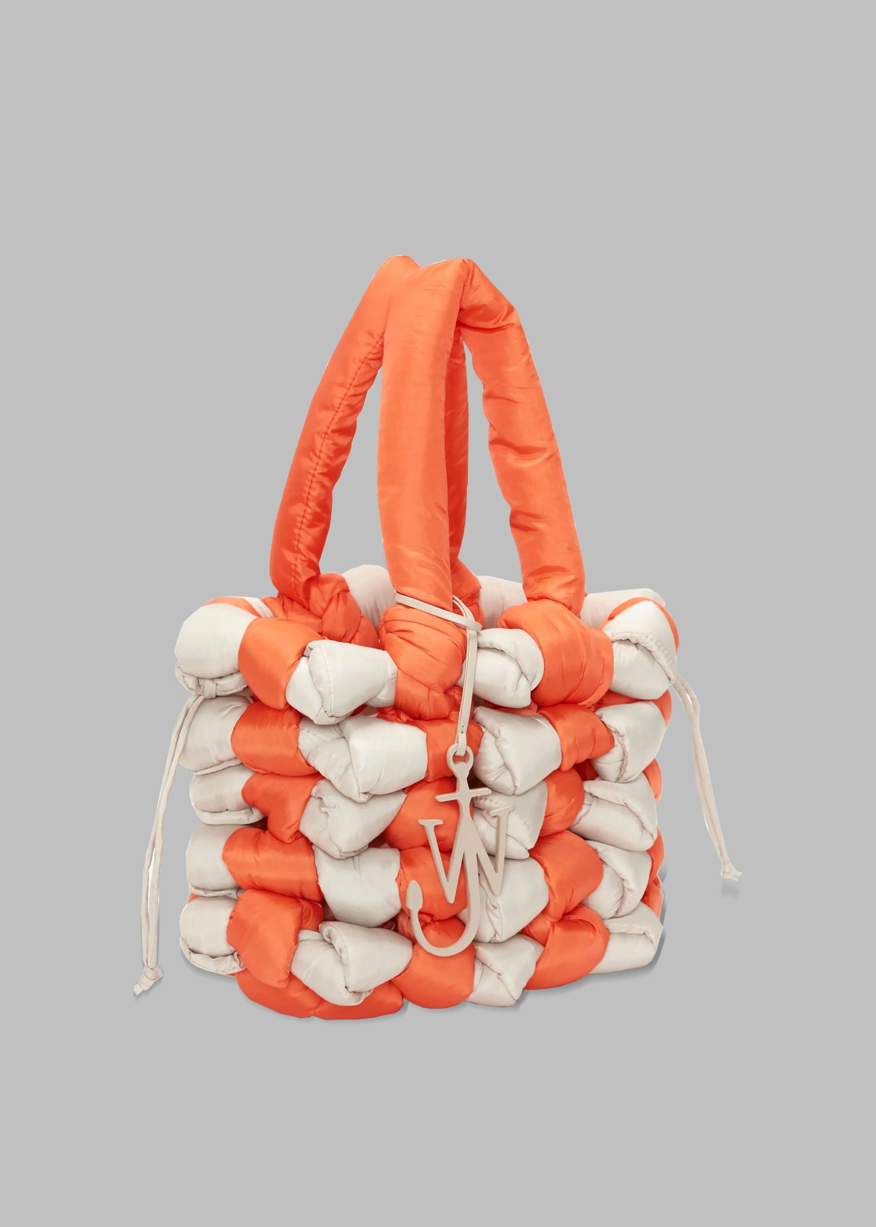 JW Anderson Medium Knotted Bucket Tote Bag - Orange/White