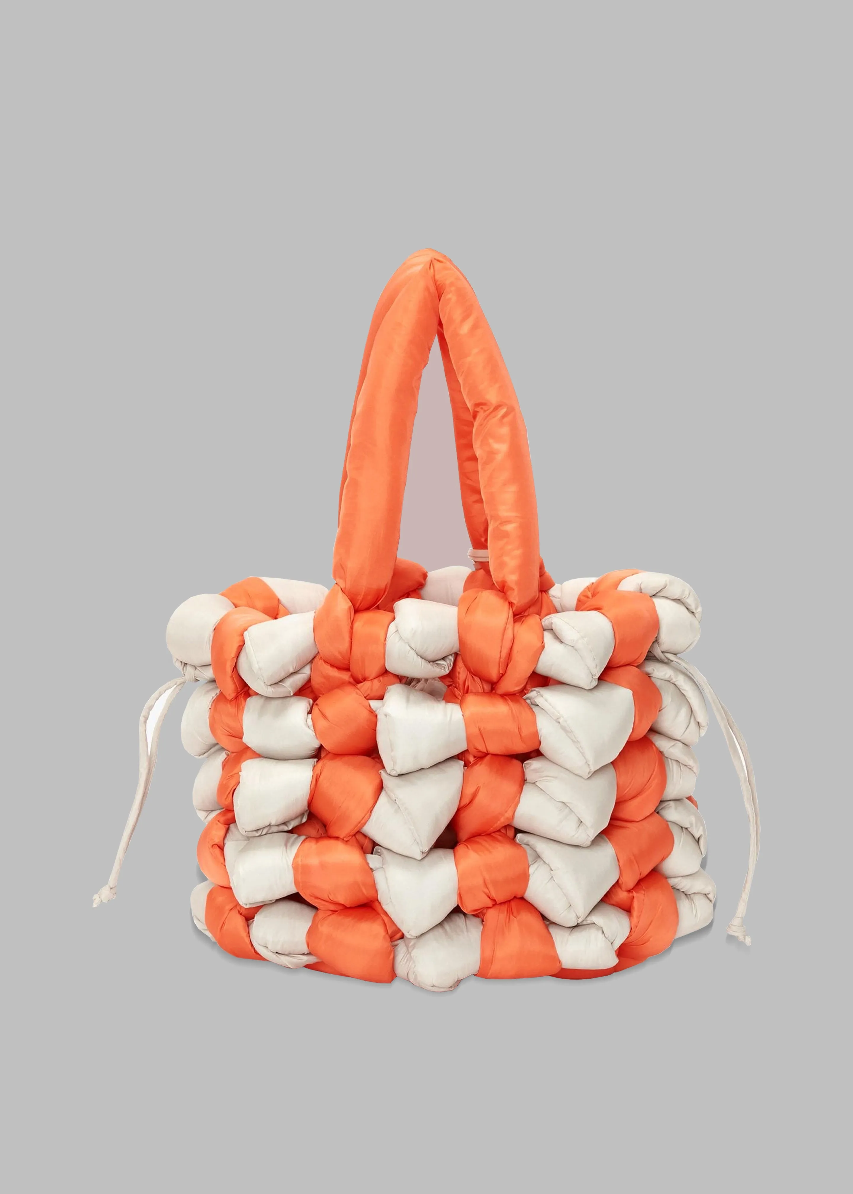 JW Anderson Medium Knotted Bucket Tote Bag - Orange/White