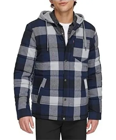 Levi's Men's Quilted Plaid Puffer