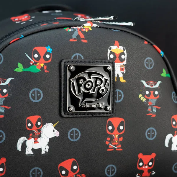 Loungefly x Marvel Deadpool 30th Anniversary All Over Print Mini Backpack