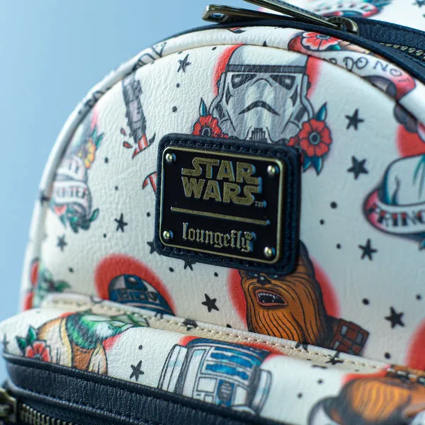 Loungefly x Star Wars Classic Tattoo All Over Print Mini Backpack