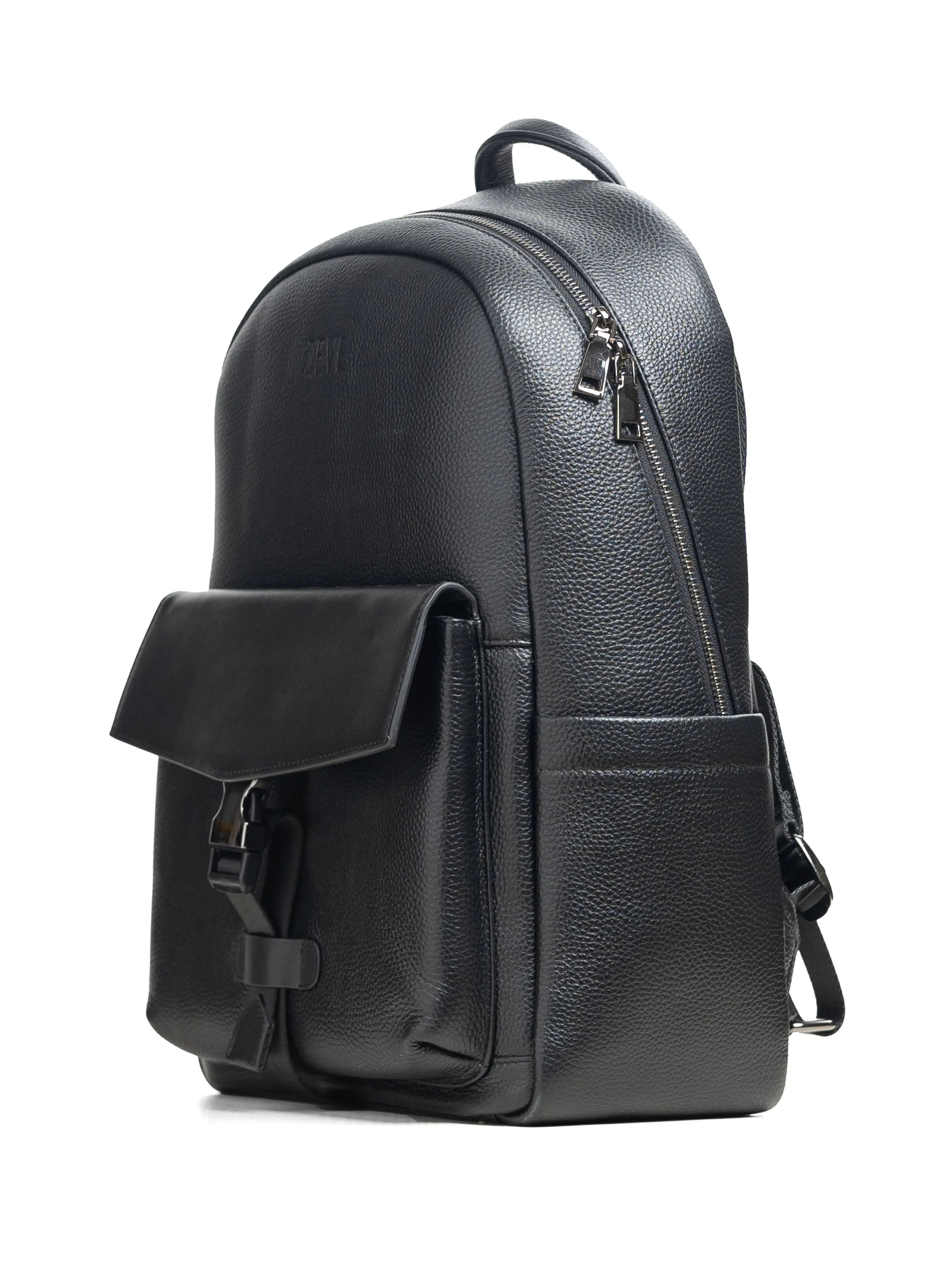 Luciano Backpack - Black Grain Pebble Leather