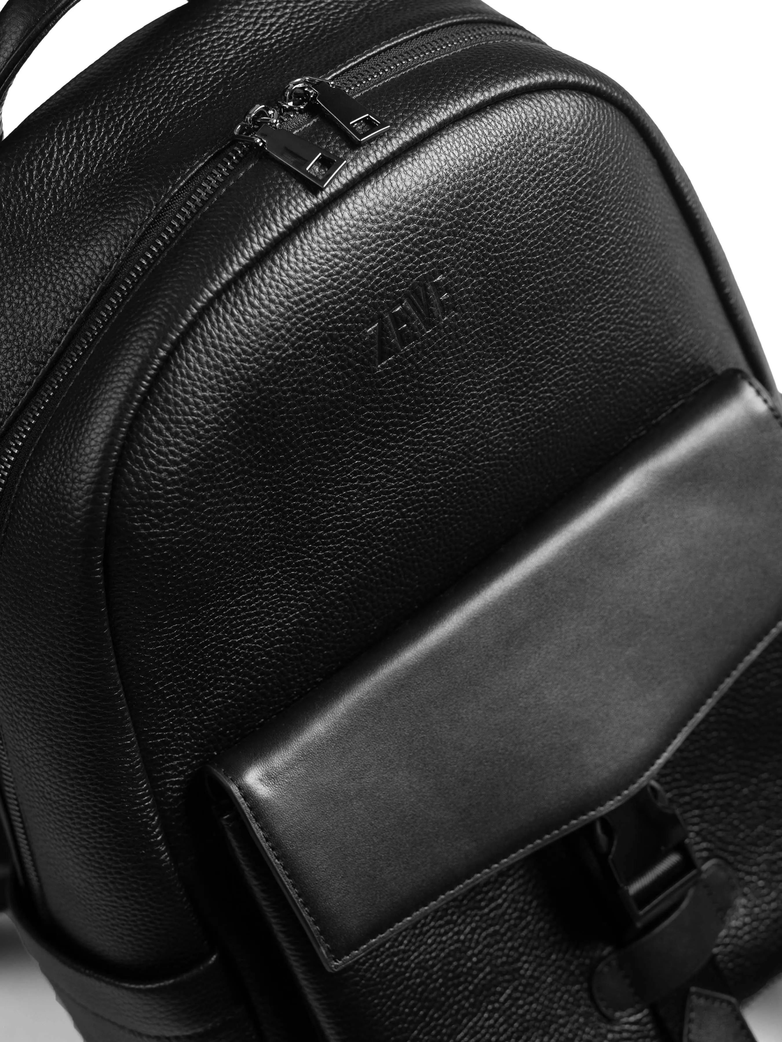 Luciano Backpack - Black Grain Pebble Leather