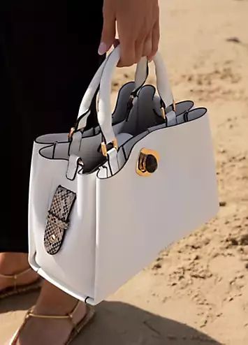 Luella Grey Margaux Tote White Bag | Grattan