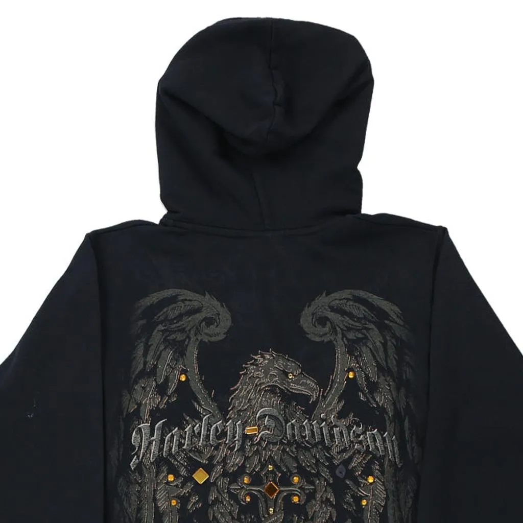 Manitowoc, WI Harley Davidson Graphic Hoodie - Small Black Cotton Blend