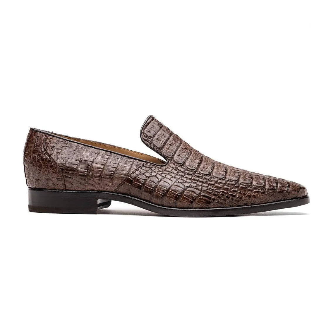 Marco Di Milano Trento Men's Shoes Genuine Caiman Crocodile Slip-On Loafers (MDM1115)