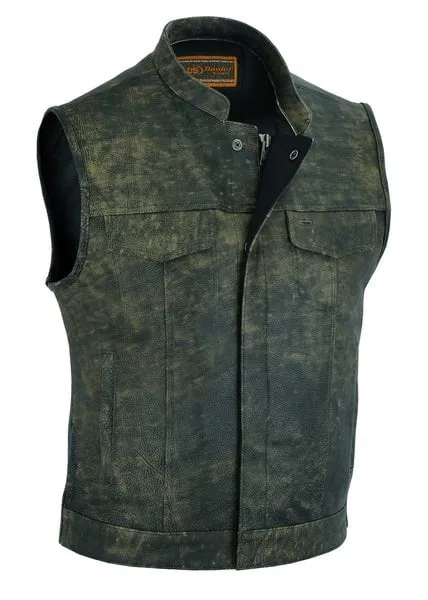 Mens Antique Brown Concealed Carry Vest