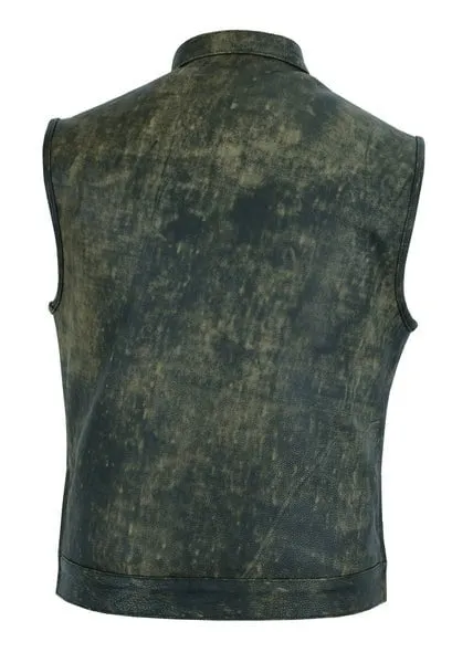 Mens Antique Brown Concealed Carry Vest