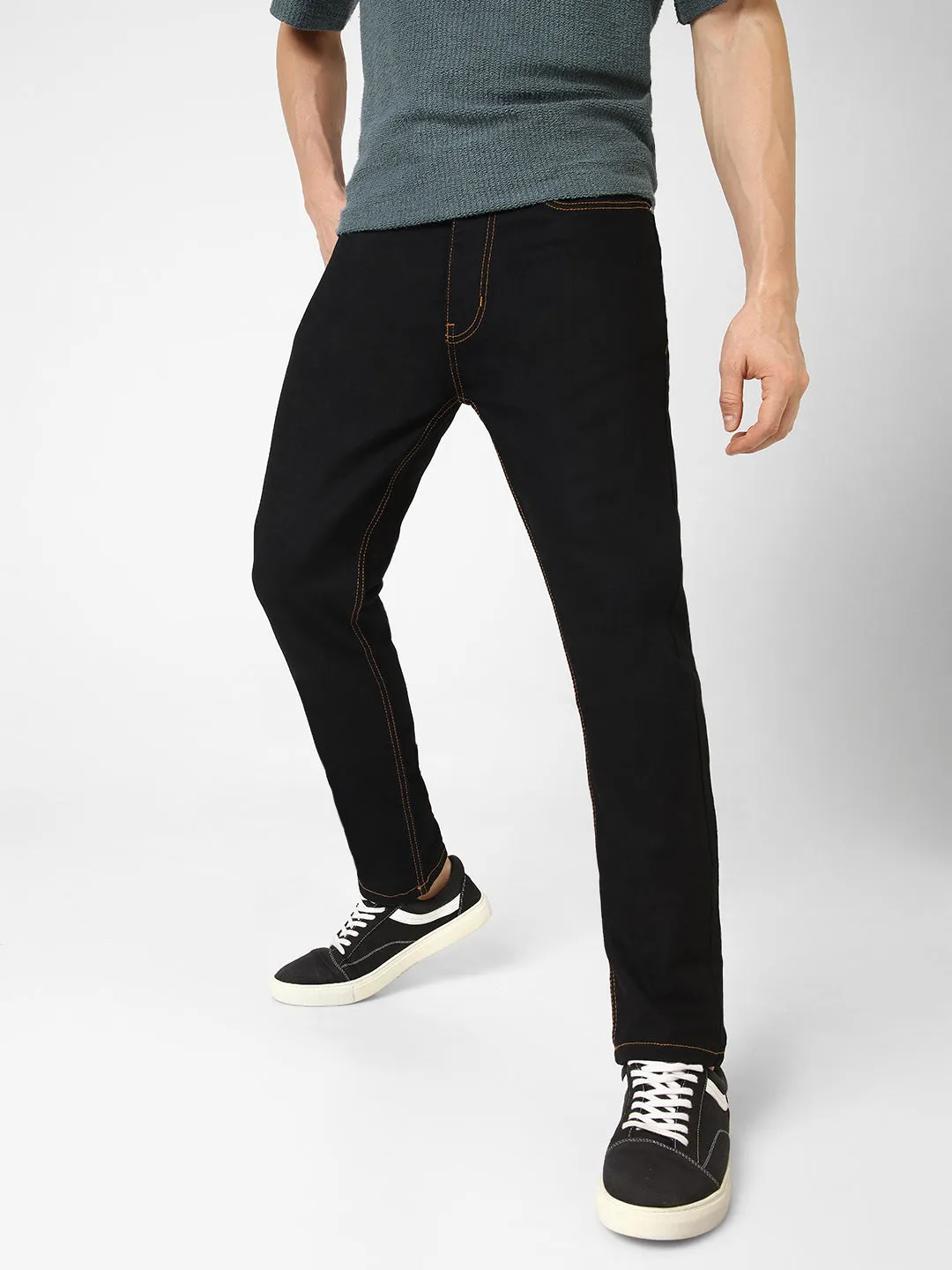 Men's Black Jogger Jeans Slim Fit Stretch