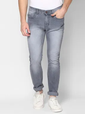 Men's Grey Slim Fit Jeans Stretchable