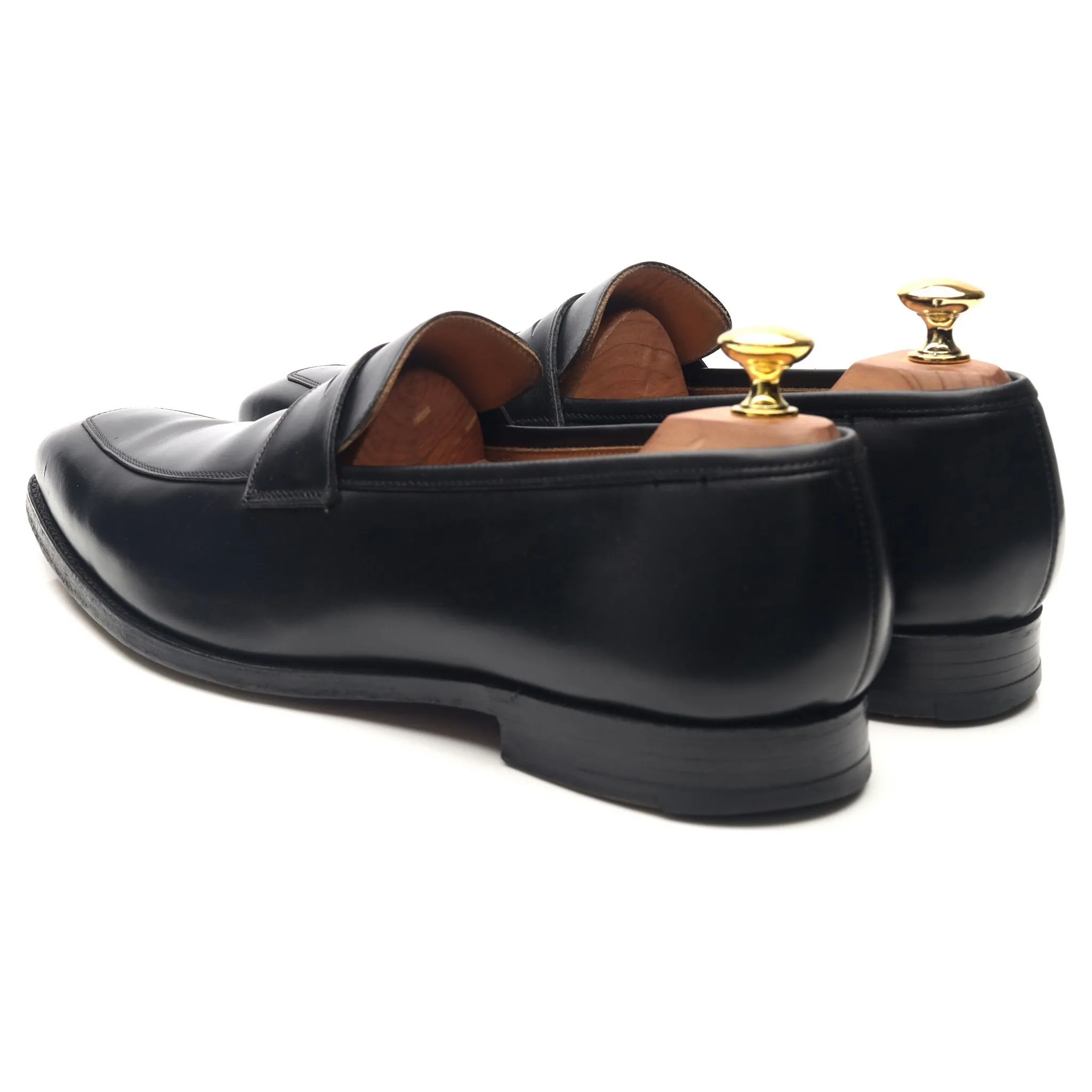 'Merton' Black Leather Loafers UK 8.5 E