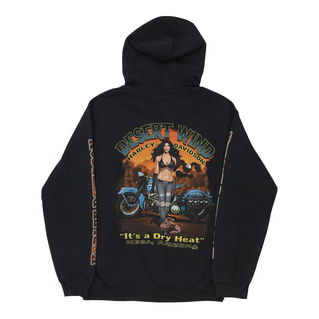 Mesa, Arizona Harley Davidson Graphic Hoodie - Small Black Cotton Blend