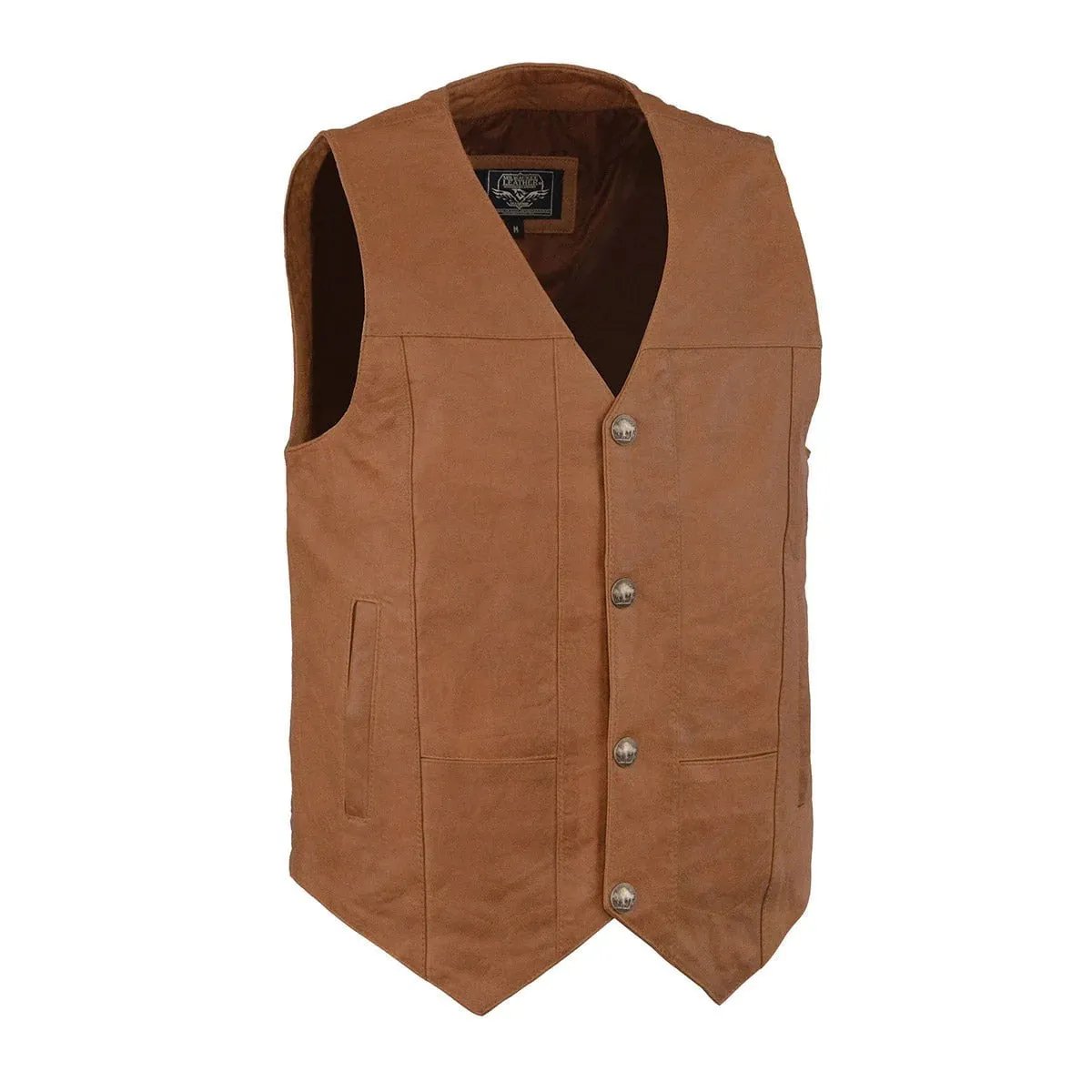 Milwaukee Leather Brown Western Style Classic Leather Biker Vest