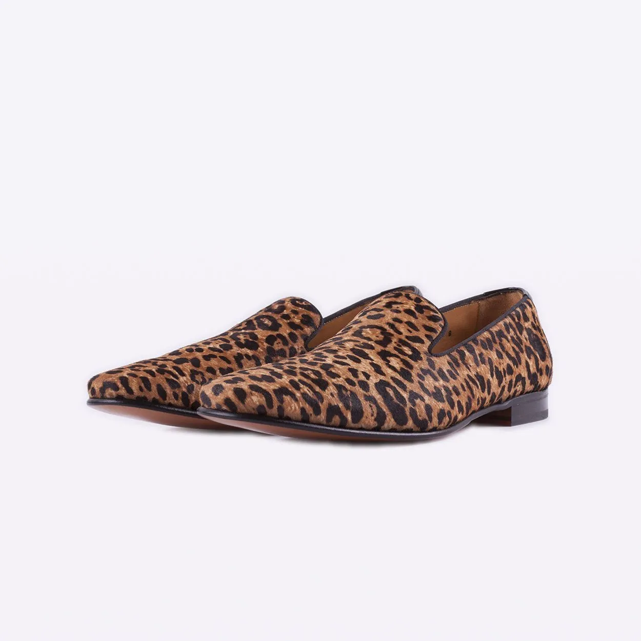 Mister 39052 Duron Men's Shoes Brown Hyena Print / Suede Leather Slip On Loafers (MIS1004)