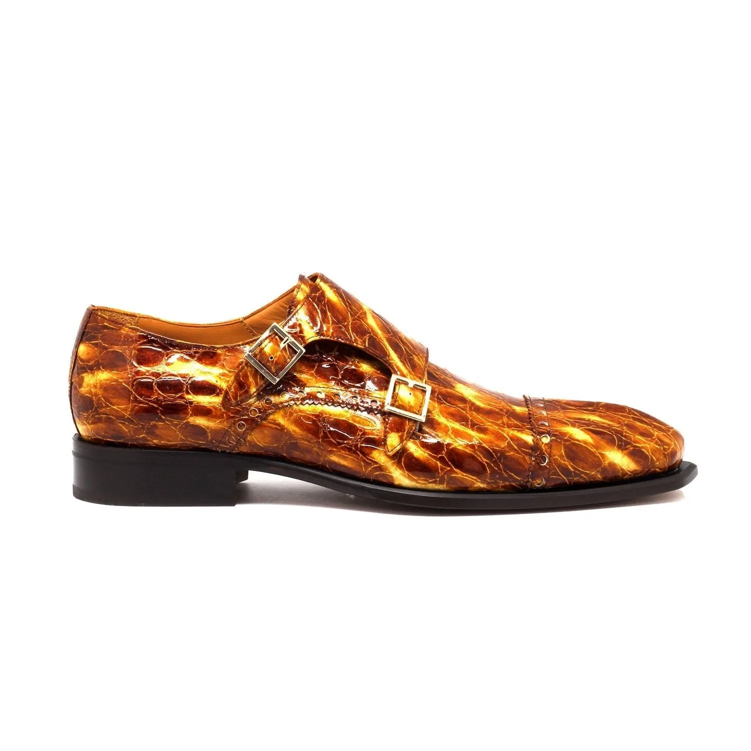 Mister Sentis Men's Shoes Patent Leather Double Monk-Straps Loafers (MIS1165)