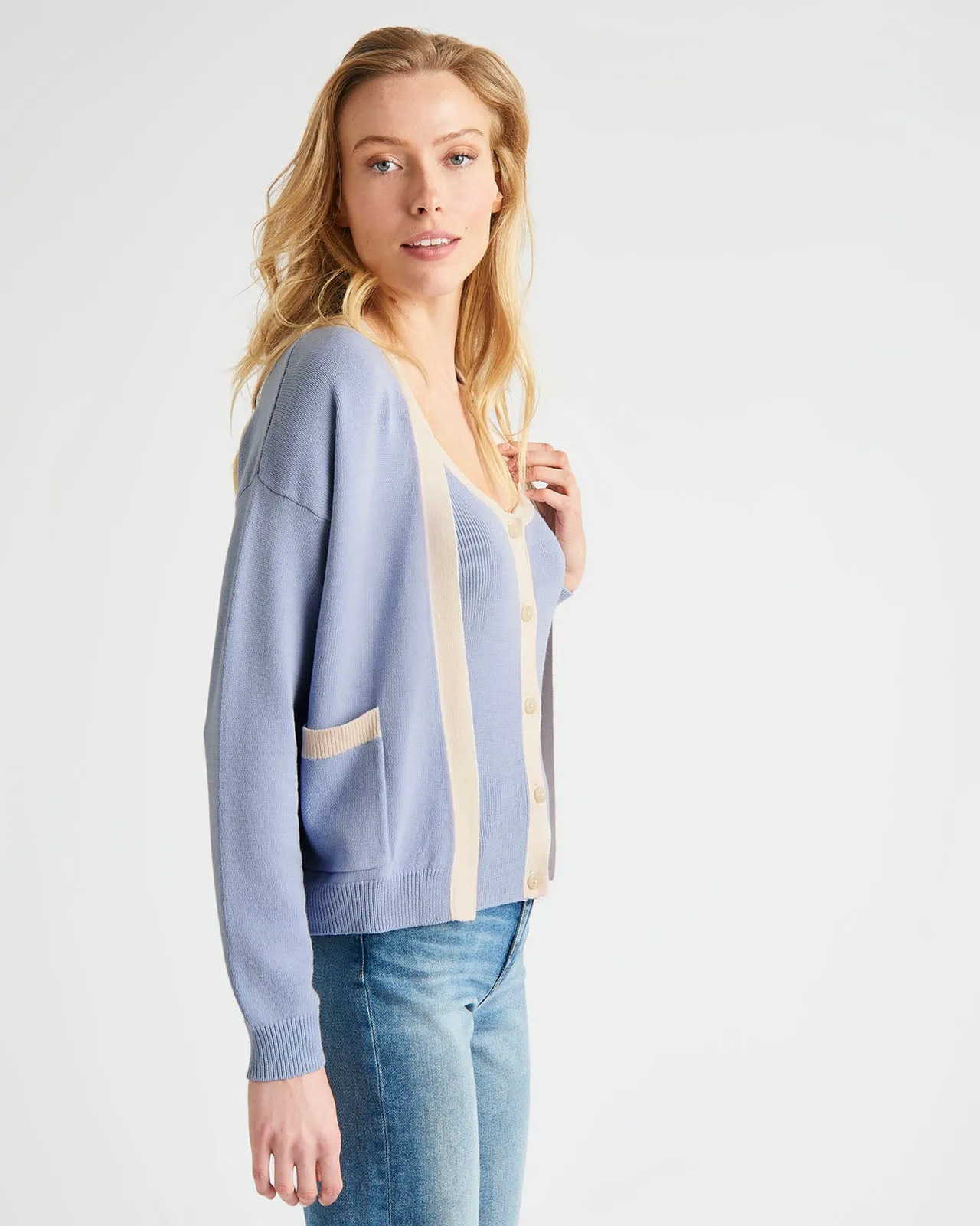 Nevin Contrast Cardigan