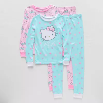 new!Big Girls 4-pc. Hello Kitty Pajama Set