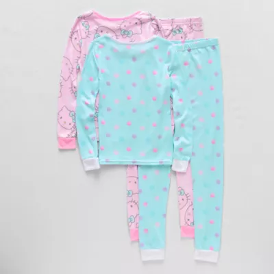 new!Big Girls 4-pc. Hello Kitty Pajama Set