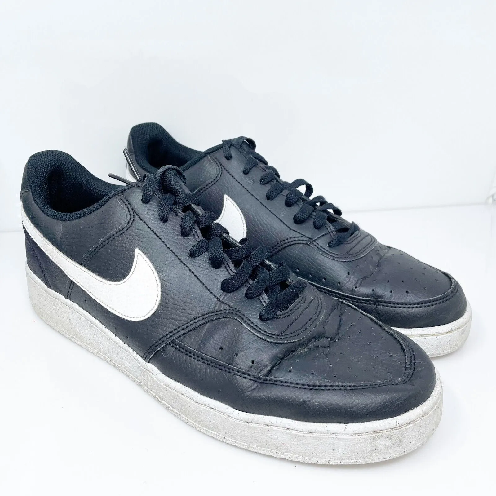 Nike Mens Court Vision Low NN DH2987-001 Black Casual Shoes Sneakers Size 12